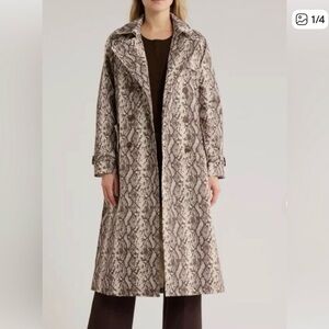Rebecca Minkoff Snake Print Trench Coat - Designer Coat-NWT